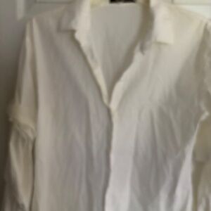 Walter Voulaz White Fancy Shirt w/Fancy Long Sleeves Size L